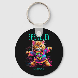 Berkeley California Usa Fun Cute Colorful Dancing Key Ring
