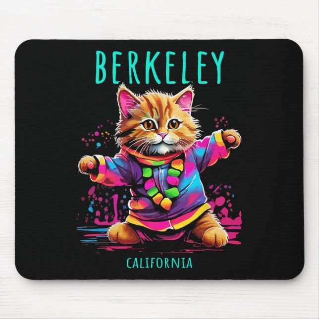 Berkeley California Usa Fun Cute Colourful Dancing Mouse Pad (Front)