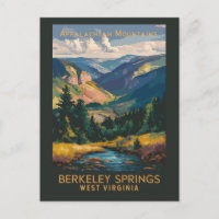Berkeley Springs Illustration Travel Art Vintage