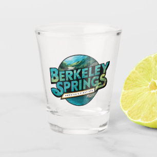 Berkeley Springs Illustration Travel Logo Shot Glass