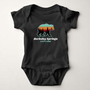 Berkeley Springs State Park WV Bear Retro Vintage Baby Bodysuit