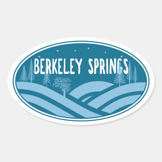 Berkeley Springs West Virginia Outdoors Oval Sticker (Front)
