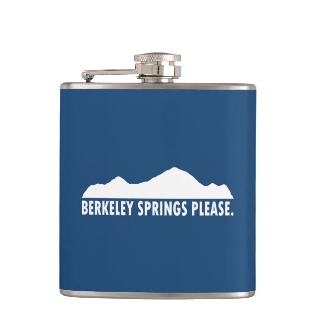 Berkeley Springs West Virginia Please Hip Flask (Front)