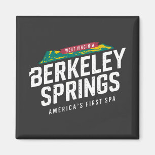 Berkeley Springs West Virginia Travel Art Logo Magnet
