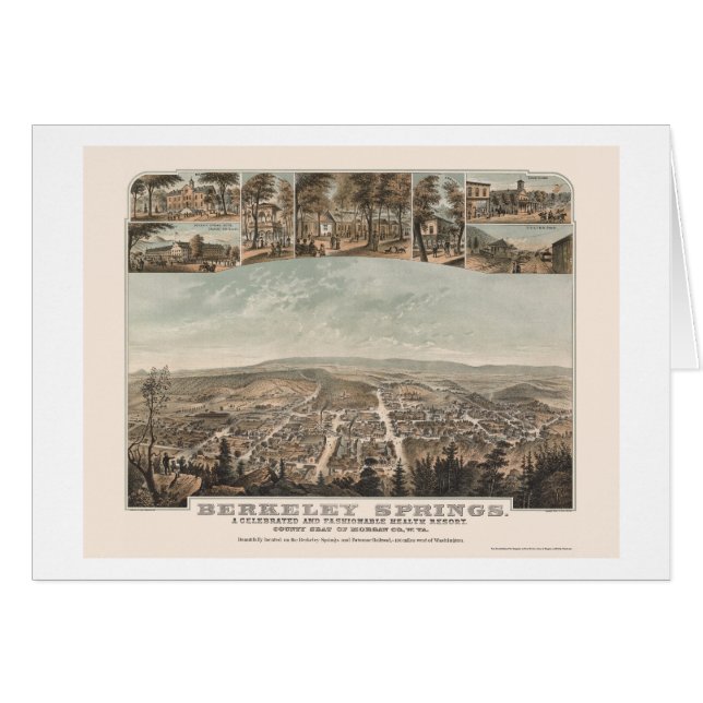 Berkeley Springs, WV Panoramic Map - 1889 (Front Horizontal)