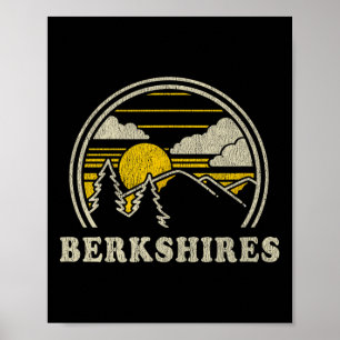 Berkshires Machusetts Ma T Shirt Vintage Hiking Mo Poster