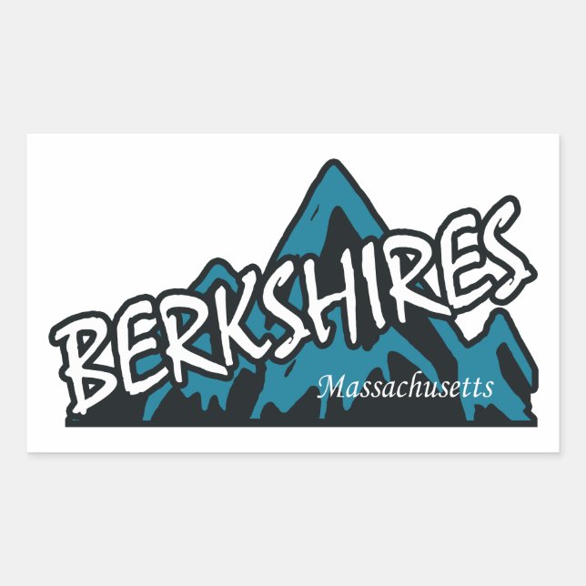 Berkshires Massachusetts Mountains Rectangular Sticker (Front)