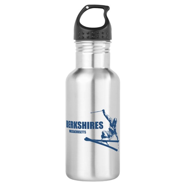 Berkshires Massachusetts Skier 532 Ml Water Bottle (Front)
