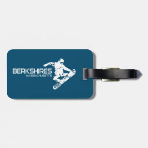 Berkshires Massachusetts Snowboarder Luggage Tag