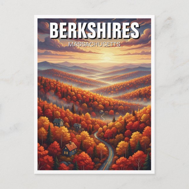 Berkshires Massachusetts Travel Postcard (Front)
