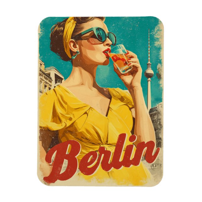 Berlin 50s retro  magnet (Vertical)