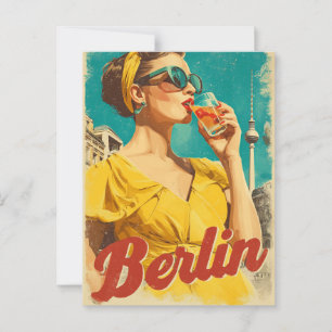 Berlin 50s retro  postcard