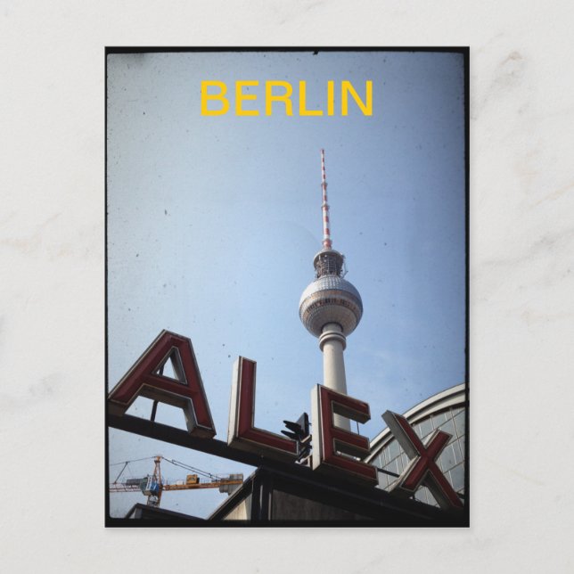 Berlin Alexander Platz TV Tower Postcard (Front)