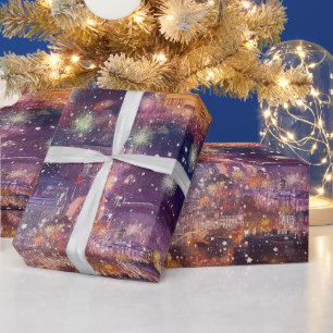 Berlin at New Year's in Watercolors with Fairy Lig Wrapping Paper