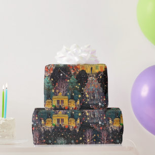 Berlin at New Year's in Watercolors Wrapping Paper