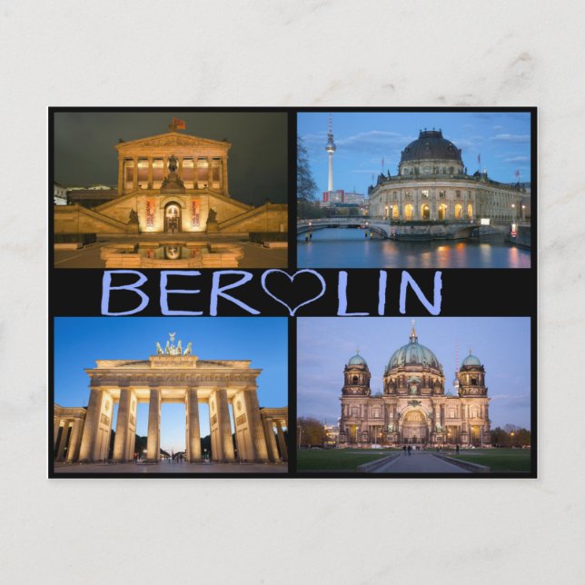 Berlin at night postcard (Front)