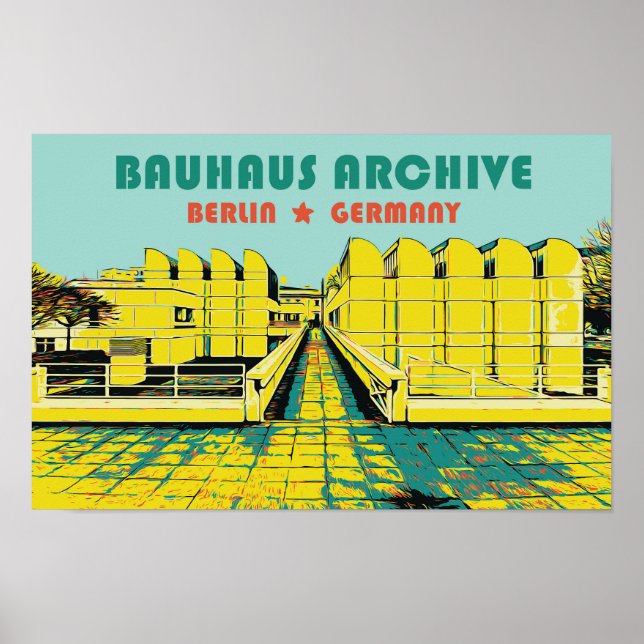 Berlin, Bahaus Archive, Germany Postcard Poster (Front)