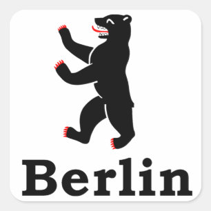 Berlin Bear Square Sticker