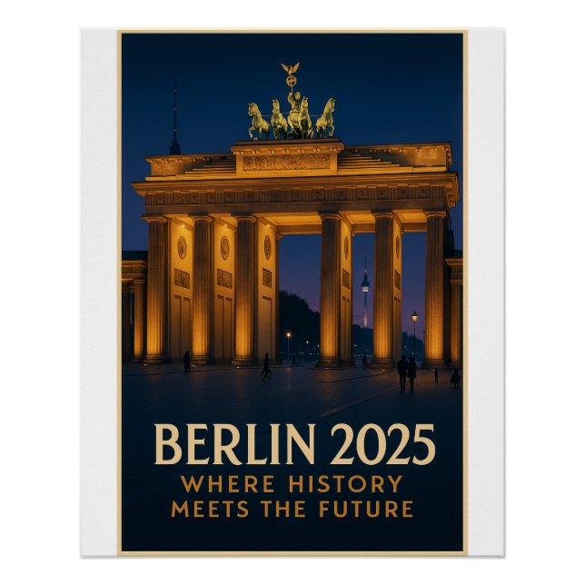 Berlin – “Brandenburg Gate Lights Poster (Front)