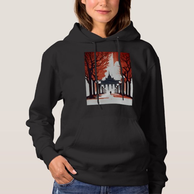 Berlin Brandenburg Minimalist Gate Hoodie (Front)