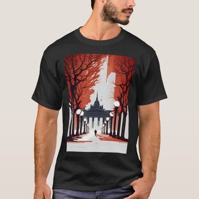 Berlin Brandenburg Minimalist Gate T-Shirt (Front)