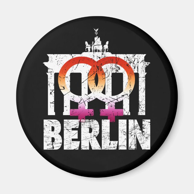 Berlin Brandenburger Tor | Lesbian Pride  Magnet (Front)