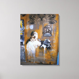 Berlin camera Graffiti Street art, real world art Canvas Print