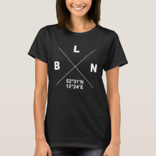 Berlin Capital Homeland Kiez Coordinates BLN T-Shirt