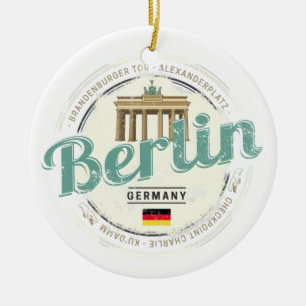 Berlin Capital Vintage City Germany souvenir Ceramic Ornament