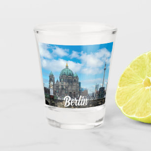Berlin Cathedral and TV tower in Berlin, Germany Shot Glass