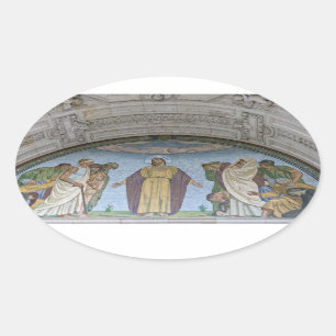 Berlin Cathedral Details Oval Sticker