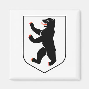 Berlin city symbol germany flag bear emblem magnet