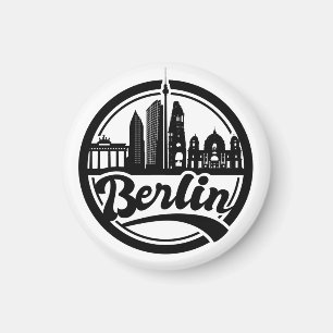 Berlin City Vintage Logo Magnet