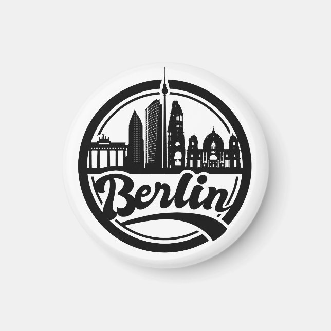 Berlin City Vintage Logo Magnet (Front)
