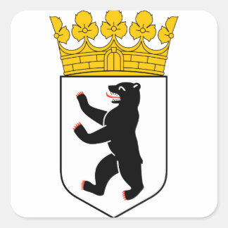 Berlin Coat of Arms Square Sticker