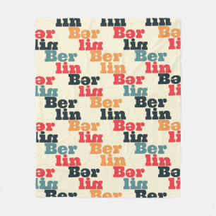 Berlin creative pattern. fleece blanket