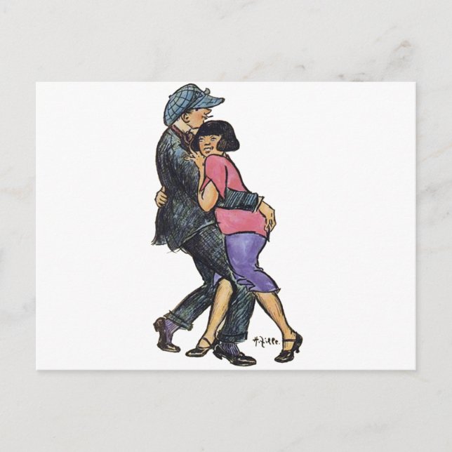 Berlin Dancers Early 1900's Postcard (Front)