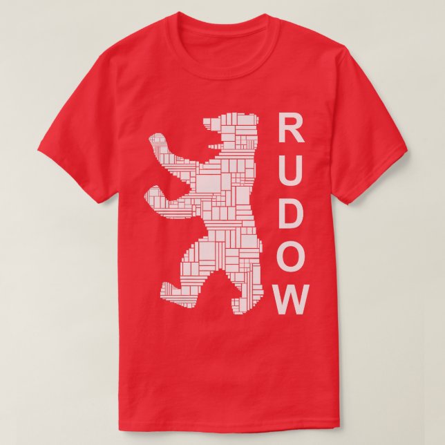 Berlin Design  Berlin Bear  I Love Rudow Premium  T-Shirt (Design Front)