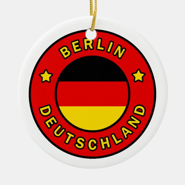 Berlin Deutschland Ceramic Ornament (Front)