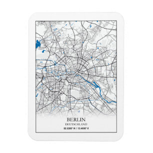 Berlin Deutschland Germany City Map Travel Lovers Magnet