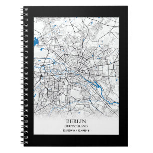 Berlin Deutschland Germany City Map Travel Lovers Notebook