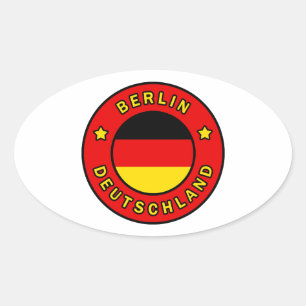Berlin Deutschland Oval Sticker