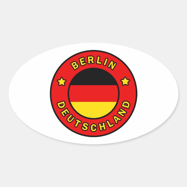 Berlin Deutschland Oval Sticker (Front)