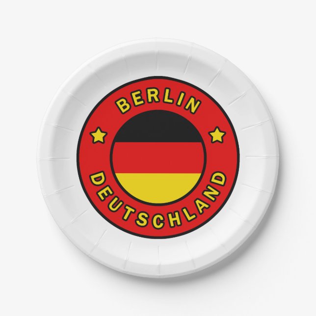 Berlin Deutschland Paper Plate (Front)