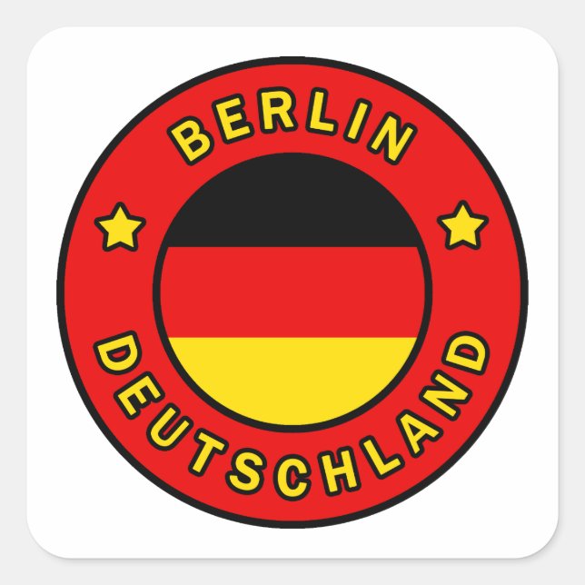 Berlin Deutschland Square Sticker (Front)