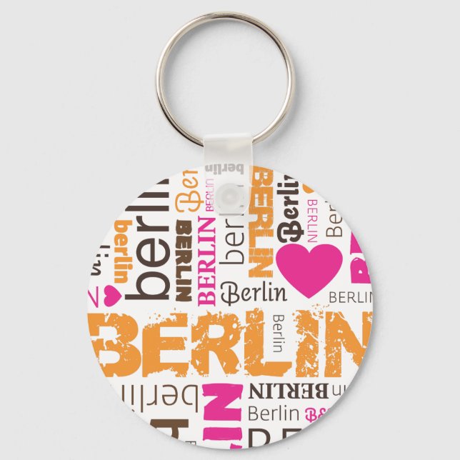 Berlin german typography key chain (Front)