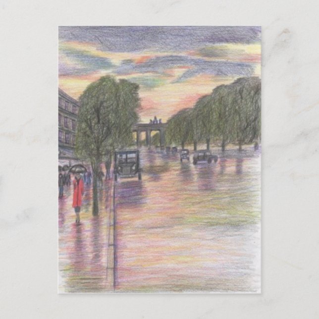 Berlin Germany Brandenburg Gate Brandenburger Tor Postcard (Front)