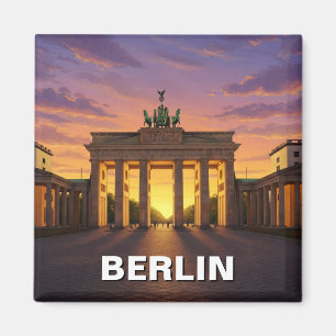 Berlin Germany Brandenburg Gate sunset Travel Magnet