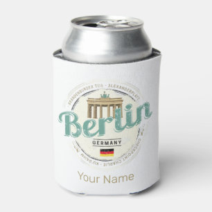 Berlin Germany Brandenburg Gate Vintage Souvenir Can Cooler
