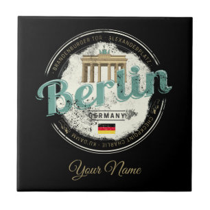 Berlin Germany Brandenburg Gate Vintage Souvenir Ceramic Tile